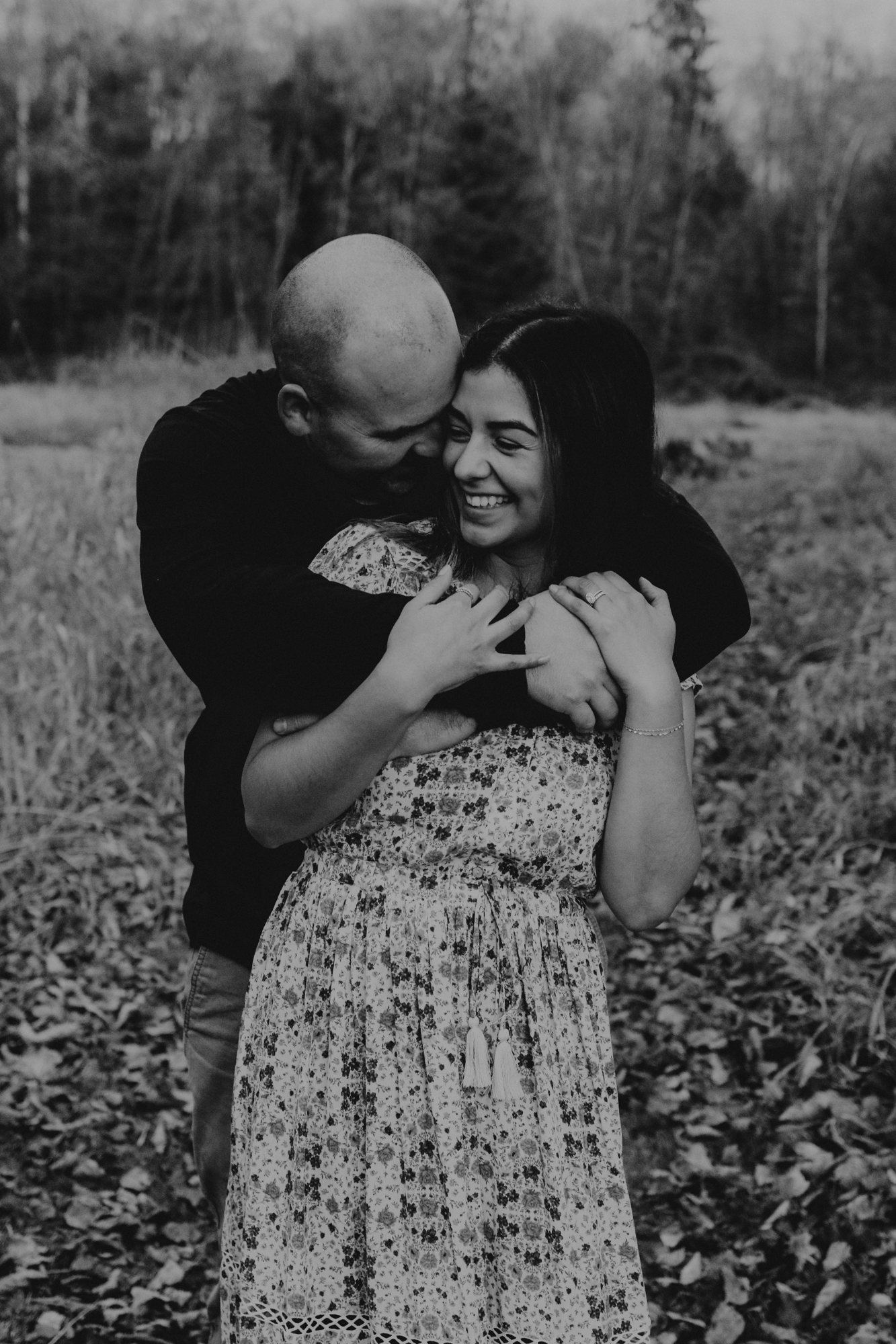 A foggy engagement session at Cultus Lake
